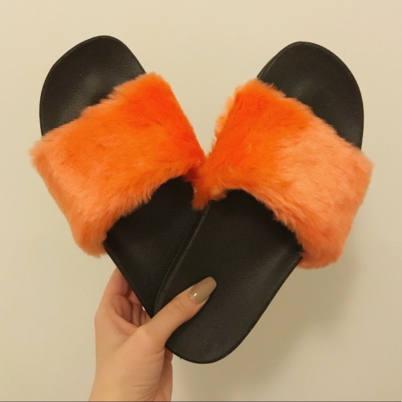 orange furry slides